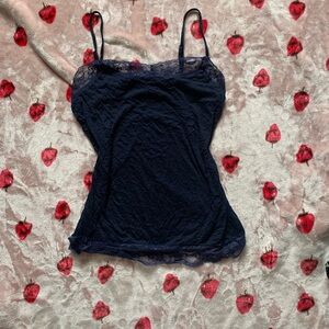 Wet Seal Navy Lace Tank Top